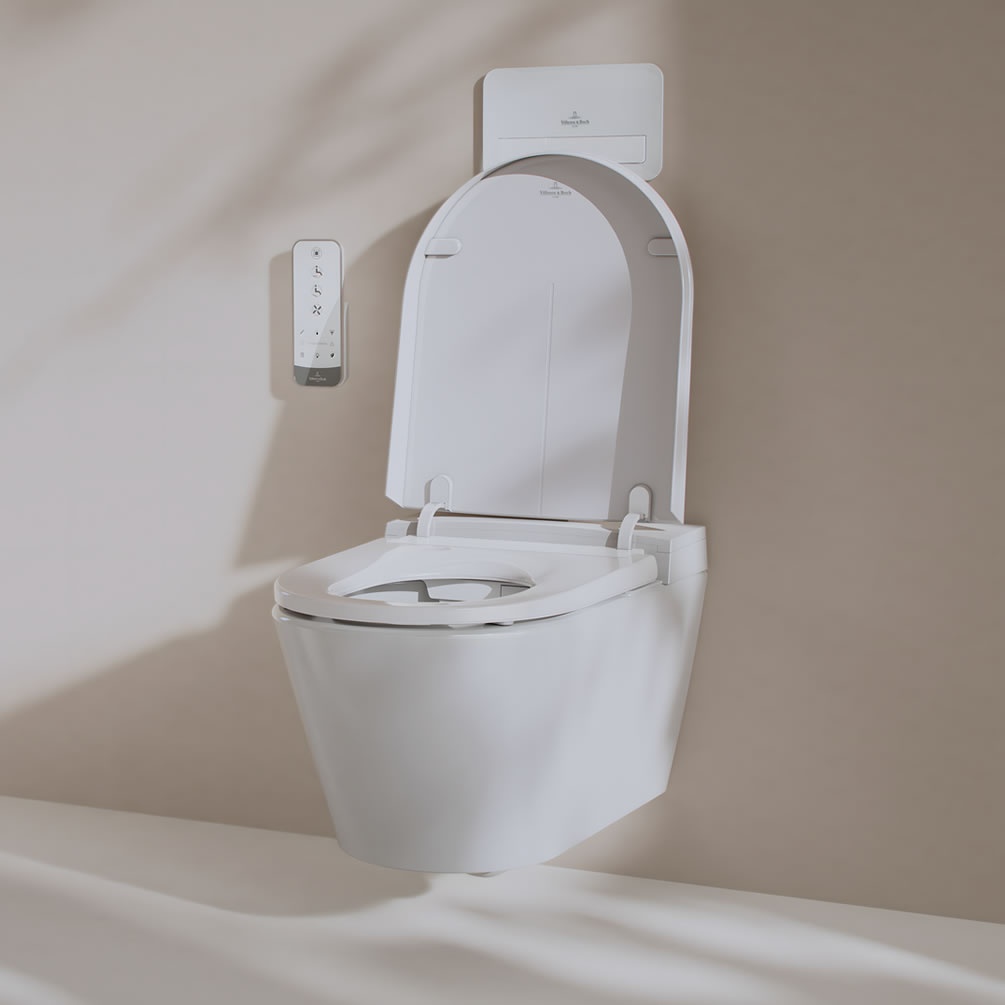 Lifestyle image of Villeroy & Boch Tivo-M Wall-Hung Shower Toilet